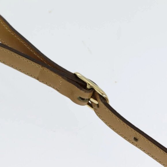 CELINE Macadam Canvas Shoulder Bag PVC Leather Beige Auth - Picture 6 of 16